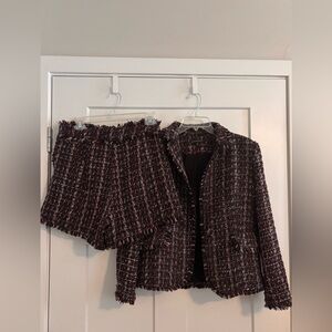 Chic Women's Tweed Pantsuit Set